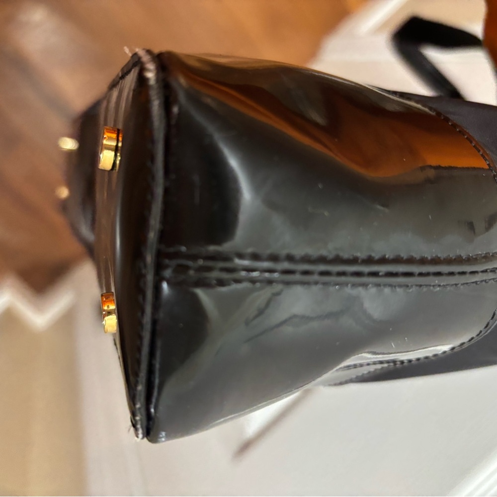 Tory Burch NICO Black Patent and Nylon Large Tote in EUC - Picture 10 of 15
